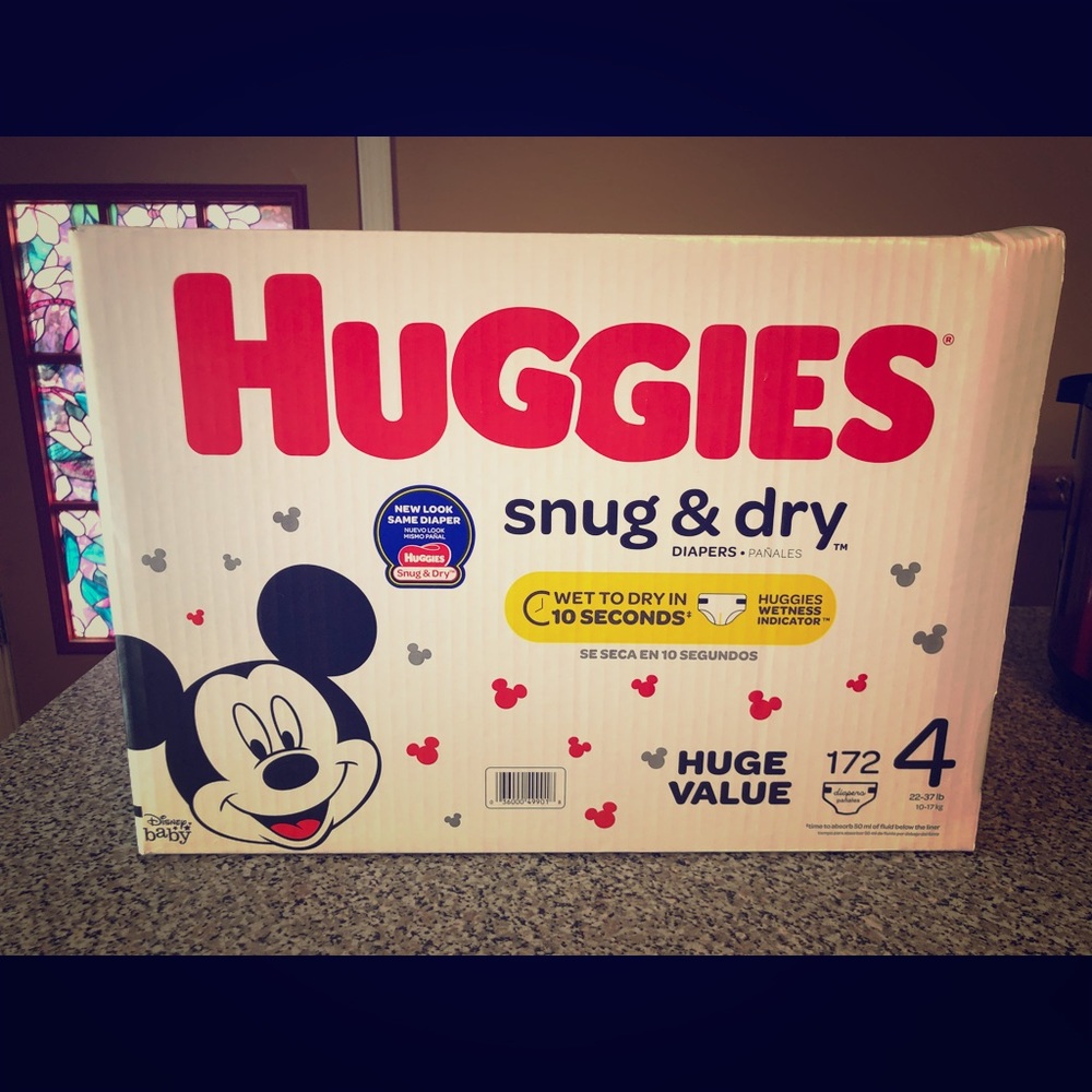 COPY - Huggies Size 4 Diapers New In Box